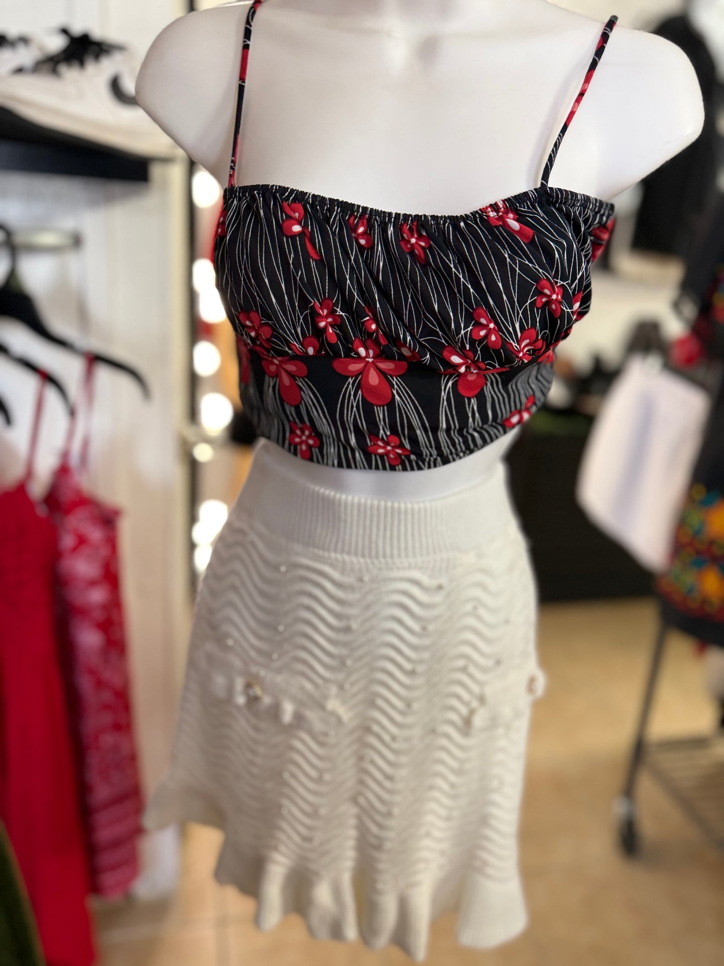 Black & red flower Shirt