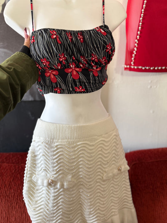 Black & red flower Shirt