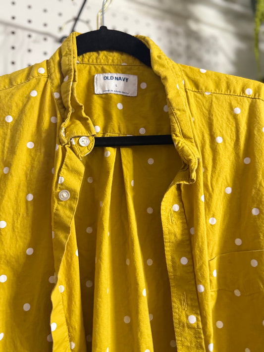 Yellow button up