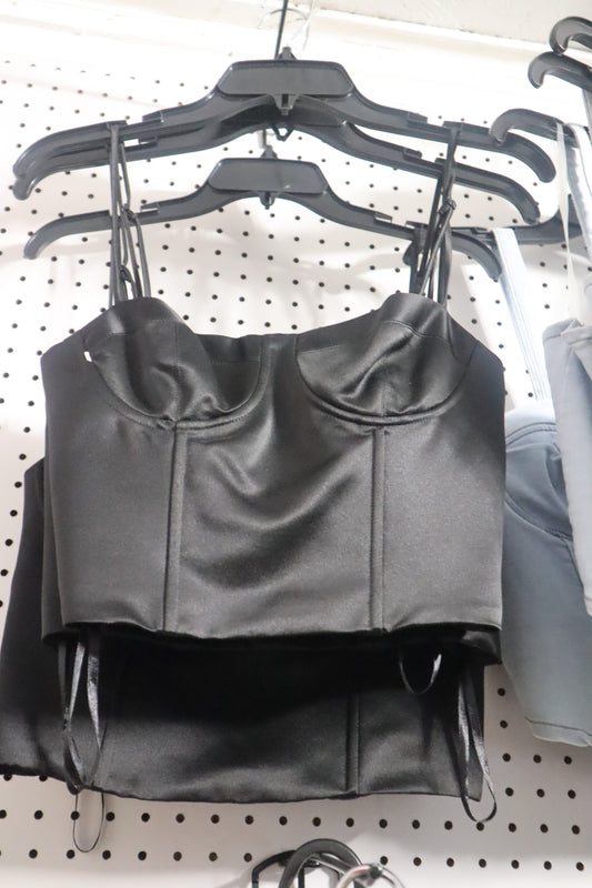 Black Crop corset Top