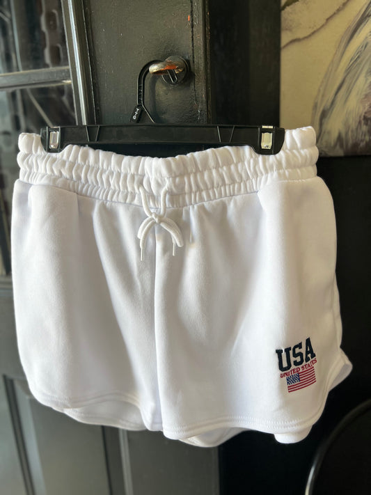 USA white shorts